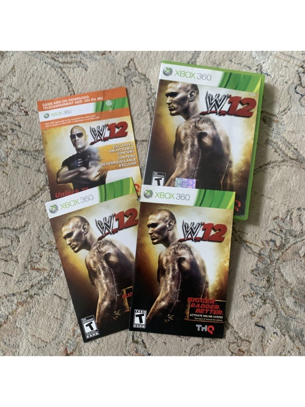 WWE '12 (Microsoft Xbox 360, 2011) Complete CIB With Manual